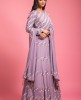 Lavender Colour Gown With Dupatta