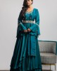 Green Anarkali Suit in Dola silk 