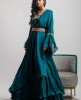 Green Anarkali Suit in Dola silk 