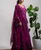 Wine Anarkali Gown set 