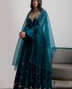 Blue Dola Silk Gown
