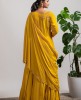 Mustard Gown in Dola Silk 
