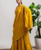 Mustard Gown in Dola Silk 