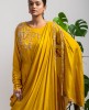 Mustard Gown in Dola Silk 