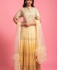 Yellow Colour Gown With Net Dupatta
