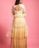 Yellow Colour Gown With Net Dupatta