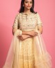 Yellow Colour Gown With Net Dupatta