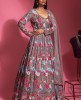 Grey Colour Gown With Dupatta