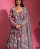 Grey Colour Gown With Dupatta