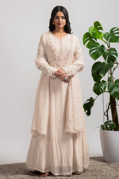 Ivory Cream Anarkali Suit 