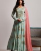Sea Green Anarkali suit 