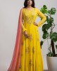Yellow Anarkali Suit with handwork