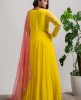 Yellow Anarkali Suit with handwork