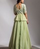 Designer Pista Green Gown