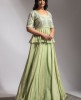 Designer Pista Green Gown