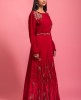Maroon Colour Gown With Waist Belt