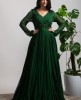 Bottle Green Anarkali style gown