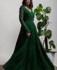 Bottle Green Anarkali style gown