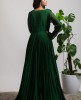 Bottle Green Anarkali style gown