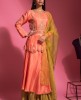 Peach Color Indo Western Dress With Dupatta