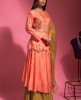 Peach Color Indo Western Dress With Dupatta
