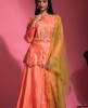 Peach Color Indo Western Dress With Dupatta