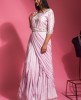 Lilac  Drape Style Gown with Waist Belt