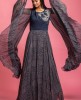 Navy Blue Digital Printed Gown