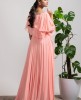 Unique Peach gown in Georgette 