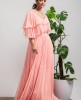 Unique Peach gown in Georgette 