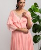 Unique Peach gown in Georgette 