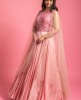Peach Color Gown With Sequins Work