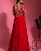 Beautiful Red color Drape style Gown