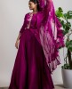 Wine Poncho style Gown 