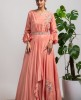 Peach Drape style Gown