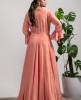 Peach Drape style Gown