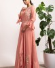 Peach Drape style Gown