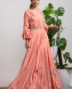 Peach Drape style Gown