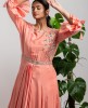Peach Drape style Gown