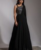 Black Designer Gown With Hand Embroidery