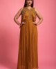 Ochere Yellow Georgette Gown