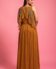 Ochere Yellow Georgette Gown