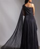 Beautiful Gown In Dark Grey Colour