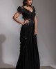 Black Poncho Style Gown