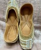Cream color Nali work Pure Leather Jutti
