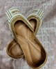 Cream color Nali work Pure Leather Jutti