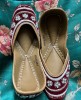 Maroon Velvet Jutti with Zardosi Work