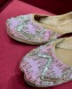 Light Pink Zardosi work Pure Leather Jutti