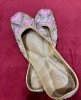 Light Pink Zardosi work Pure Leather Jutti