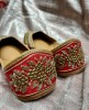 Red color Diamond work Pure Leather Jutti